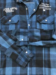 Stripped  Double Pocket Cargo Shirt