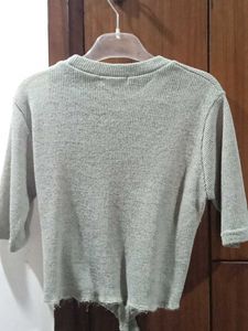 Cute korean Tie-Front Top