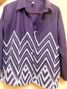 Stylish Purple Chevron Print Top