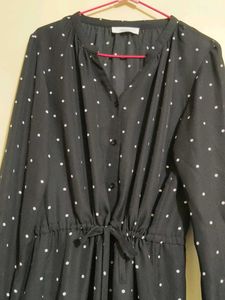 Black Polka Dot Maxi Dress