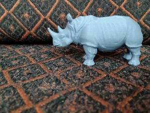 3D Printed Rhinoceros Figurine