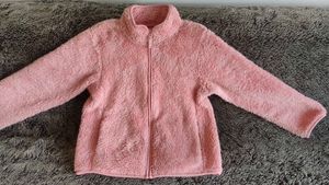 Fluffy Yarn Fleece Jacket Peachish Pink