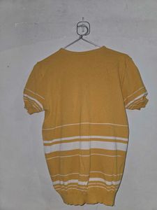 Striped Yellow Casual Top