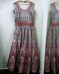 Embroidered gown with Dupatta