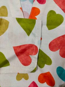 Colorful Heart Print Kurta