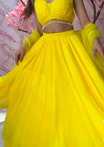 Vibrant Yellow Lehenga Choli Set