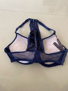 Comfortable Navy Blue Racerback Bra