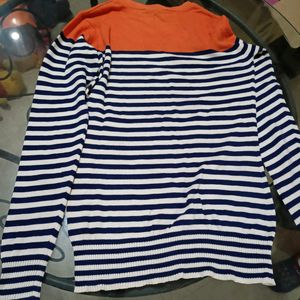 Women Sweatshirt Stripe Pattern