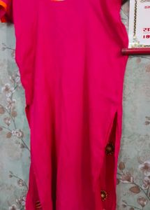 Vibrant Pink Embroidered Kurti
