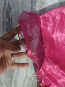 Pink Colour Lehanga Set Work On Net 🤍🤍🤍With Zip