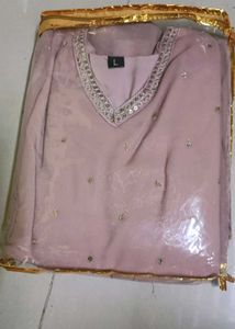 brand new Elegant Pleated Anarkali Suit Set