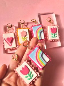 Postage Stamp Clay Charms🌷 (1 Pc)