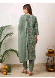 Floral Print Kurta set with dupatta