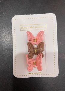 Cute Butterfly Hair Clips Set of 3