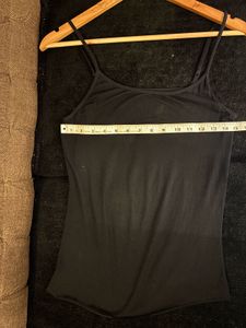 Basic Black Spaghetti Strap Tank Top /slip