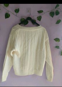 Cream Cable Knit Cardigan