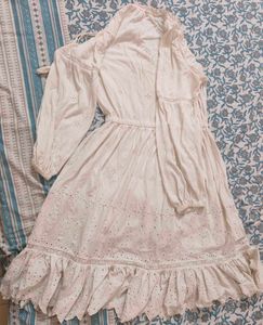 Boho Eyelet Midi Dress