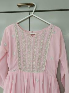 Pretty Pink Kurta with Embellishments