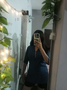 Blue Printed Kurta