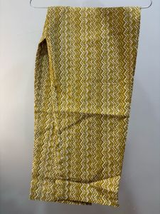 Beautiful Mustard Kurta with White Embroidery