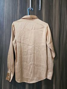 Elegant Satin Button-Up Blouse