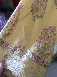 Yellow Printed Kurti for women