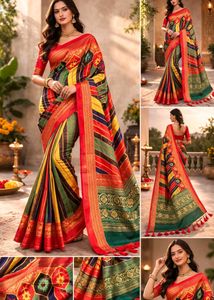 Elegant Multicolor  Saree