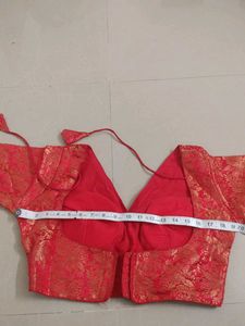 Red &amp; Gold Brocade Blouse