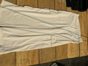 White Wide Leg Cargo Pants