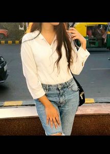 Classic White Button-Up Shirt