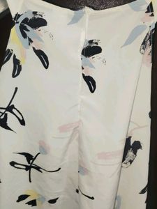 White Floral Print Sleeveless Top