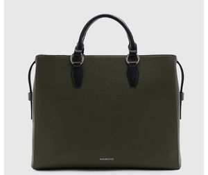 Stylish green branded Tote/laptop Bag