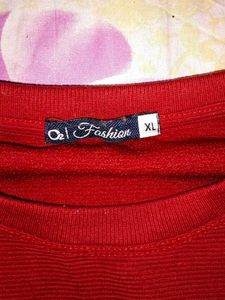 “Stylish Red Winter Sweater | Full Sleeve | Soft K