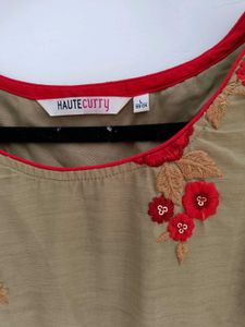 Embroidered Green Kurta