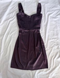 Elegant Purple Satin Dress