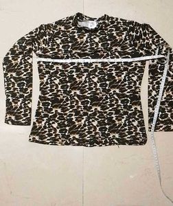 Lepoard Print Full Sleeves t Shirt