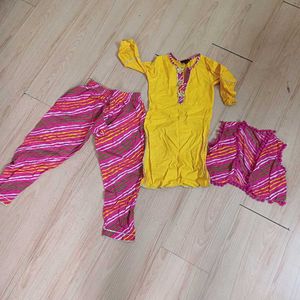 Pure Cotton Festive Salwar Kurta set For kids