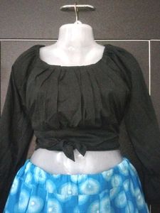 crop top with skirt