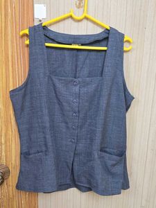 Sleeveless Square Neck Top