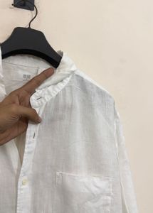Men's White Linen Shirt