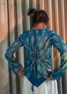 Stylish Blue Printed Kurti