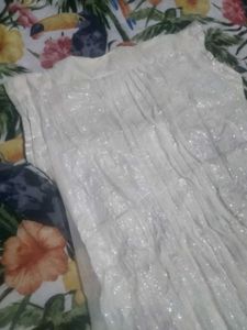 Elegant White Sequin Embellished Gown