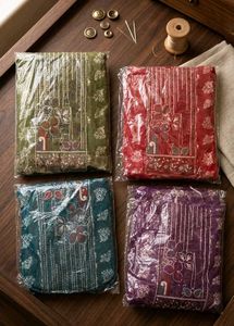 Purple Bandhani Print Dress Material