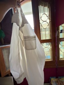 Oversized White Button-Up Shirt