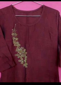 Light green straight kurti with dupatta