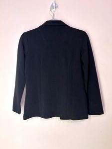Black Open Front Blazer