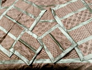 Elegant Paisley Print Silk Bedsheet