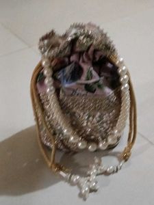 Embellished Potli Bag with Pearls