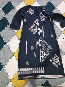 Embroidered Blue Kurta soft garba inspo
