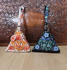 Embroidered Triangle Clutch Bags